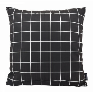 Gek op kussens! Vierkantjes Zwart/Wit Kussenhoes | 45x45 cm | Katoen/Polyester
