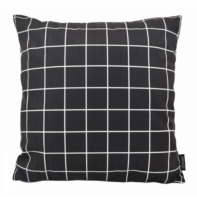 Vierkantjes Zwart/Wit | 45 x 45 cm | Kussenhoes | Katoen/Polyester