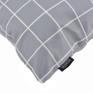 Vierkantjes Grijs/Wit Kussenhoes | 45x45 cm | Katoen/Polyester