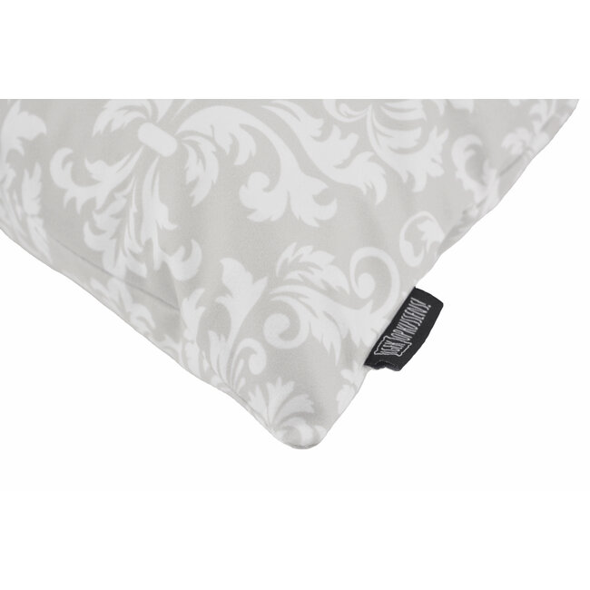 Barock Grau/Weiß Kissenbezug | 45x45 cm | Baumwolle/Polyester