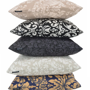 Barok Grijs/Wit Kussenhoes | 45x45 cm | Katoen/Polyester