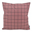 Vierkantjes Oudroze/Zwart | 45 x 45 cm | Kussenhoes | Katoen/Polyester