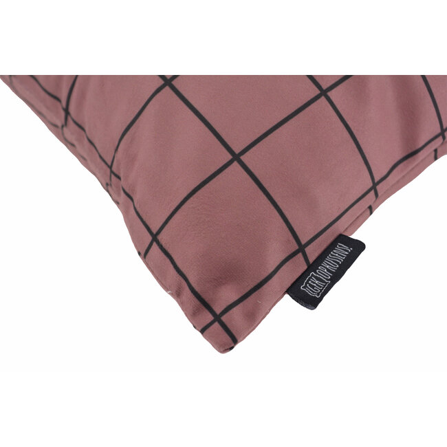 Quadrate Altrosa/Schwarz Kissenbezug | 45x45 cm | Baumwolle/Polyester