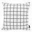 Vierkantjes Wit/Zwart Kussenhoes | 45x45 cm | Katoen/Polyester