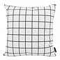 Quadrate Weiß/Schwarz Kissenbezug | 45x45 cm | Baumwolle/Polyester