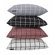 Vierkantjes Grijs/Wit Kussenhoes | 45x45 cm | Katoen/Polyester