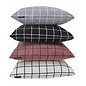 Vierkantjes Grijs/Wit Kussenhoes | 45x45 cm | Katoen/Polyester