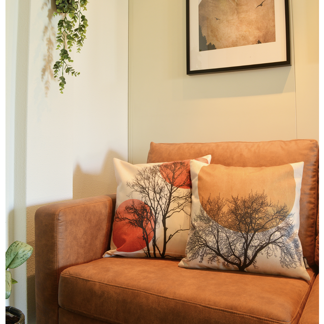 Moon & Tree Kussenhoes | 45x45 cm | Katoen/Linnen