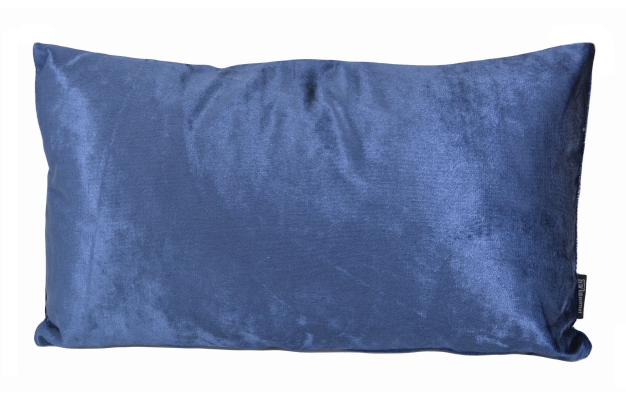 Stoel Kardinaal blaas gat Velvet Shine Blauw | 30 x 50 cm | Kussenhoes | Velvet/Polyester | Gek op  kussens!