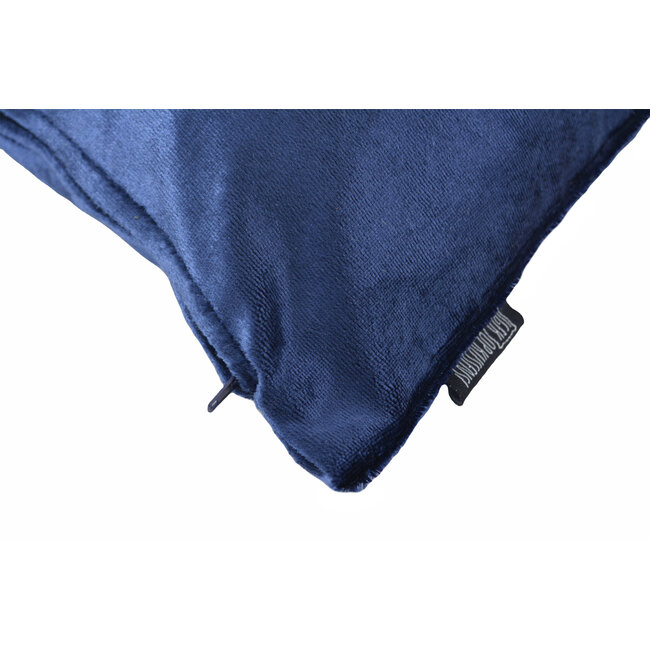 Velvet Shine Blauw Kussenhoes | 30x50 cm | Velvet/Polyester