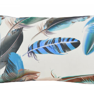 Blue/Green Peacock - Outdoor Kussenhoes | 30x50 cm | Katoen