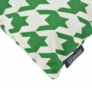 Pied-de-Poule Donkergroen - Outdoor Kussenhoes | 45x45 cm | Katoen