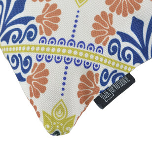 Mozaiek Oranje/Blauw - Outdoor Kussenhoes | 45x45 cm | Katoen