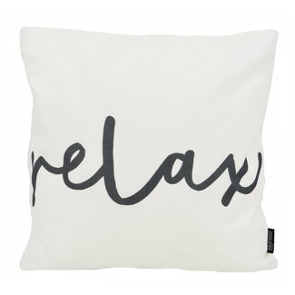 Gek op kussens! Black & White Relax - Outdoor Kussenhoes | 45x45 cm | Polyester