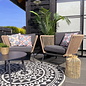 Mozaiek Orange/Blau - Outdoor Kissenbezug | 45x45 cm | Baumwolle