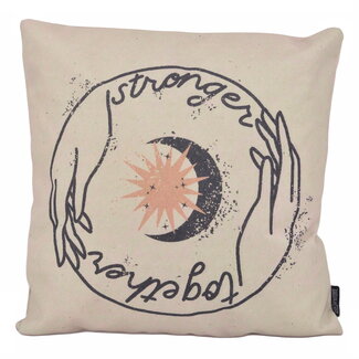 Gek op kussens! Stronger Together - Outdoor Kissenbezug | 45x45 cm | Baumwolle