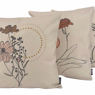 Face Flower - Outdoor Kussenhoes | 45x45 cm | Katoen