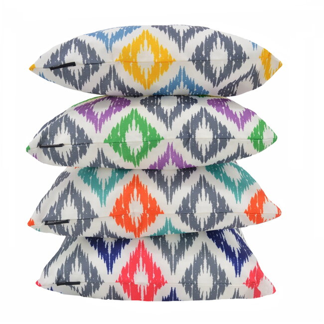 Diamond Roze/Blauw - Outdoor Kussenhoes | 45x45 cm | Katoen