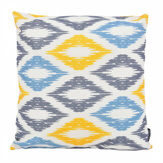 Gek op kussens! Diamond Gelb/Blau - Outdoor Kissenbezug | 45x45 cm | Baumwolle