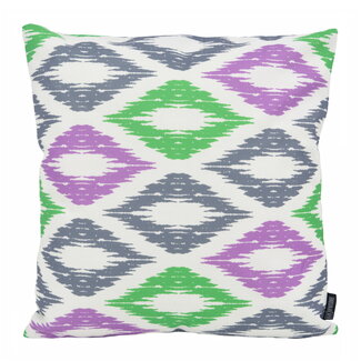 Gek op kussens! Diamond Grün/Lila - Outdoor Kissenbezug | 45x45 cm | Baumwolle
