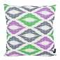 Diamond Grün/Lila - Outdoor Kissenbezug | 45x45 cm | Baumwolle