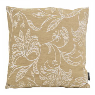 Lena Leafs Beige | 45 x 45 cm | Kussenhoes | Katoen/Polyester