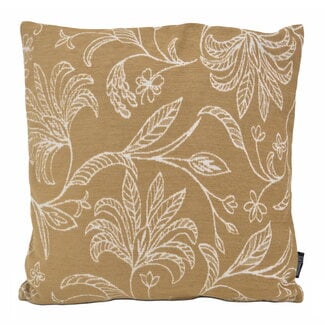 Gek op kussens! Lena Leafs Donkerbeige | 45 x 45 cm | Kussenhoes | Katoen/Polyester