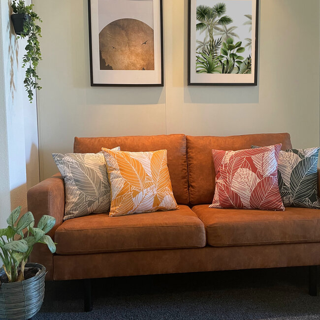 Jungle Geel Kussenhoes | 45x45 cm | Katoen/Polyester