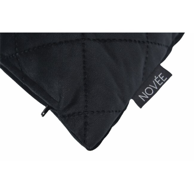 French Velvet Zwart Kussenhoes | 45x45 cm | Velvet/Polyester