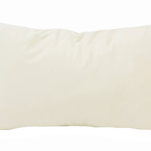 French Velvet Creme Kussenhoes | 30x50 cm | Velvet/Polyester