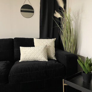 French Velvet Creme Kussenhoes | 30x50 cm | Velvet/Polyester