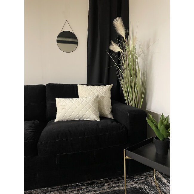 French Velvet Creme Kussenhoes | 30x50 cm | Velvet/Polyester