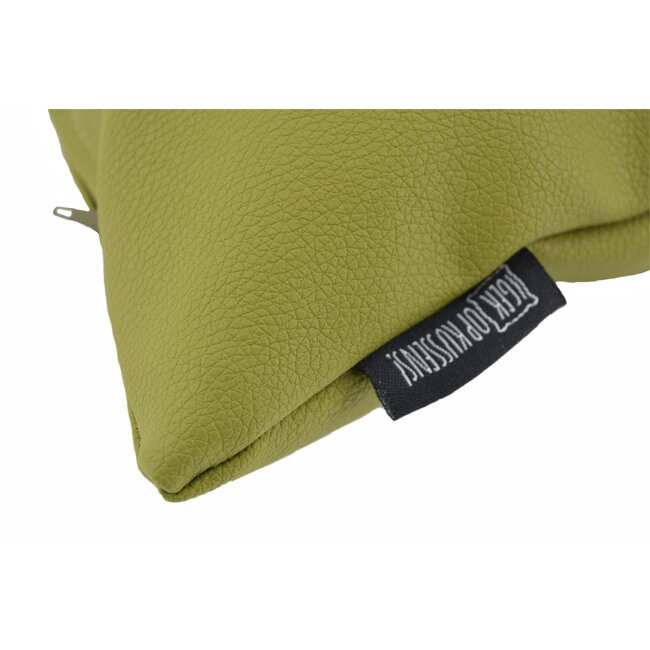 Arizona Mosgroen Kussenhoes | 45x45 cm | PU Leder