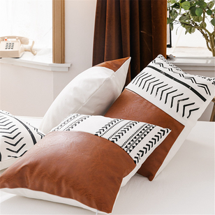 Vida Nova #4 Kissenbezug | 45x45 cm | Baumwolle/PU - Leder