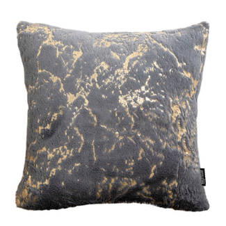 Gek op kussens! Marble Furry Grey Kissenbezug | 45x45 cm | Polyester