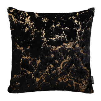 Marble Furry Black | 45 x 45 cm | Kussenhoes | Polyester