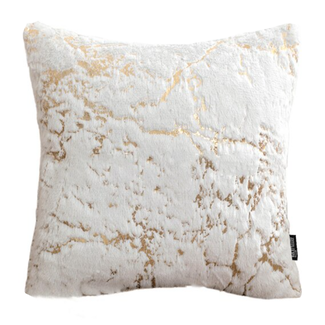 Gek op kussens! Marble Furry White | 45 x 45 cm | Kussenhoes | Polyester