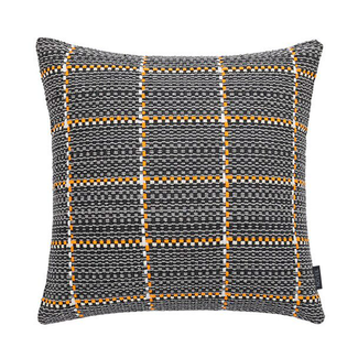 NOVÉE Grey/Orange Woven Kussenhoes | 45x45 cm | Polyester