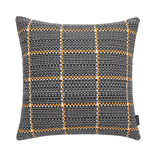 Grey / Orange Woven | 45 x 45 cm | Kussenhoes | Polyester