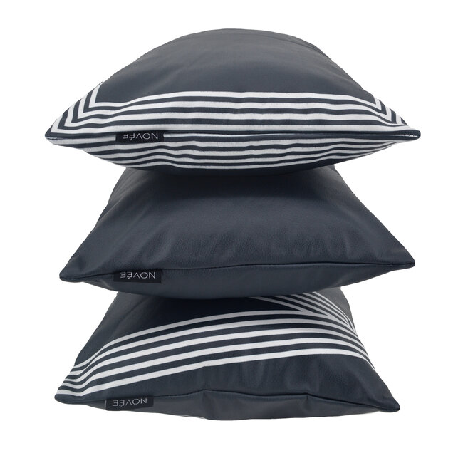 Zwart/Wit Zigzag - Outdoor Kussenhoes | 30x50 cm | Polyester