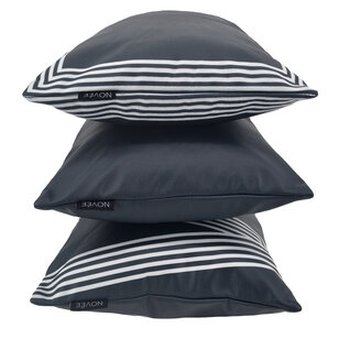 Zwart/Wit Rechthoek - Outdoor Kussenhoes | 30x50 cm | Polyester