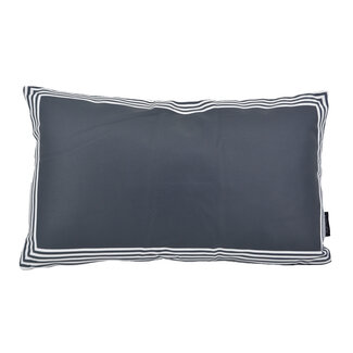 NOVÉE Zwart/Wit Rechthoek - Outdoor Kussenhoes | 30x50 cm | Polyester