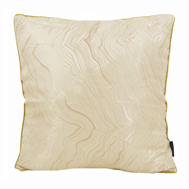 Zinzi Gold / Beige | 45 x 45 cm | Kussenhoes | Jacquard / Polyester