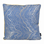 Zinzi Gold/Blue Kussenhoes | 45x45 cm | Jacquard/Polyester
