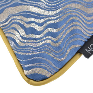 Zinzi Gold/Blue Kussenhoes | 45x45 cm | Jacquard/Polyester