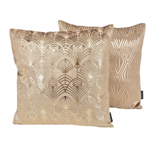 Velvet Glossy Zara Goud | 45 x 45 cm | Kussenhoes | Polyester