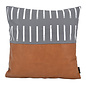 Vida Nova #3 Kussenhoes | 45x45 cm | Katoen/PU Leder