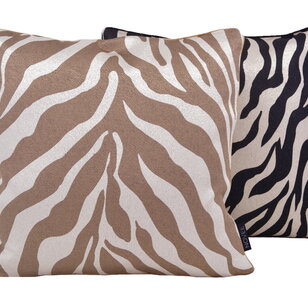 Brown Zebra Kussenhoes | 45x45 cm | Jacquard/Polyester