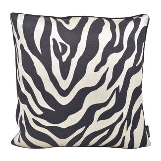 NOVÉE Black & Ivory Zebra | 45 x 45 cm | Kussenhoes | Jacquard/Polyester