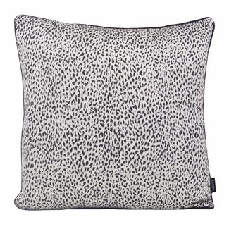 NOVÉE Silver Leopard Kissenbezug | 45x45 cm | Jacquard/Polyester